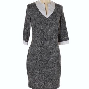 Numoco Sheath Dress White Collar & Cuff Size M NWT